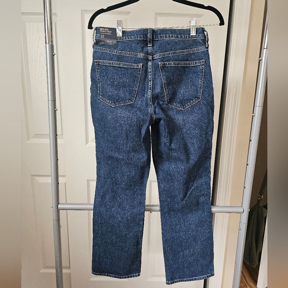 J. Crew Mid-Rise Flare Crop Jeans